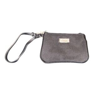 Clarks Nylon Wristlet with Zip Top Silver hardware. AR 7
